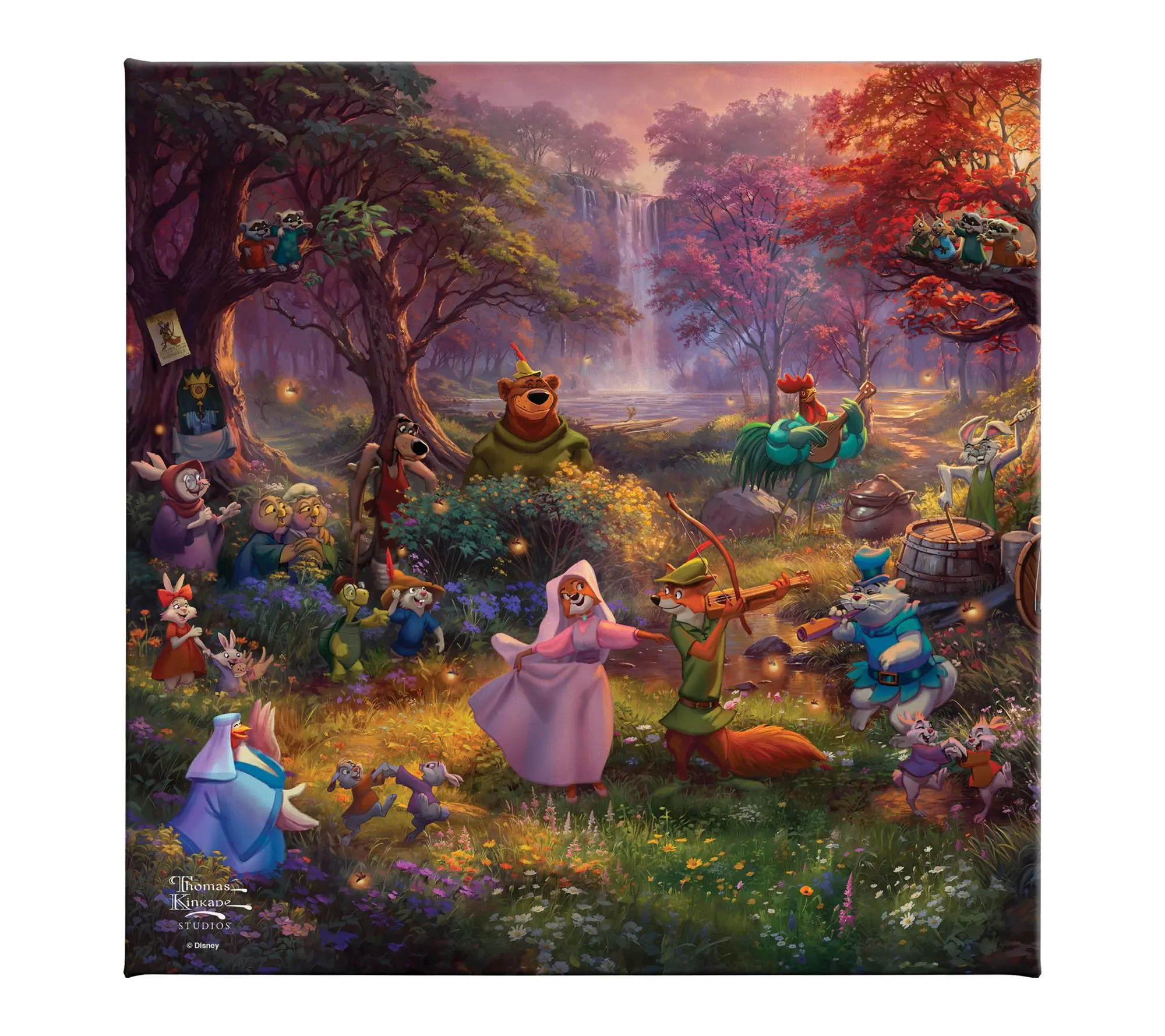Thomas Kinkade Disney Robin Hood - 14" x 14" Gallery Wrap