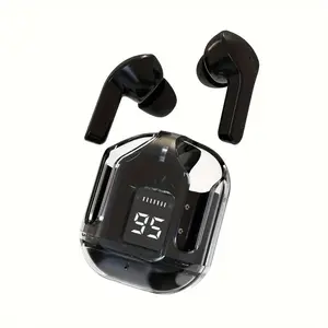 Bluetooth Wireless Earbuds in Black, Wireless Stereo Earbuds, Charging Box Case with LED Battery Percentage Display
