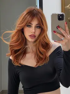 Short Curly Wig with Bangs, Full Headset 14 Inch Women's Fashion Casual Heat Resistant Synthetic Hair for Mother's Day Festival Synthetic Curly Wigs Synthetic Material Wigs, Stylist Friendly Wig