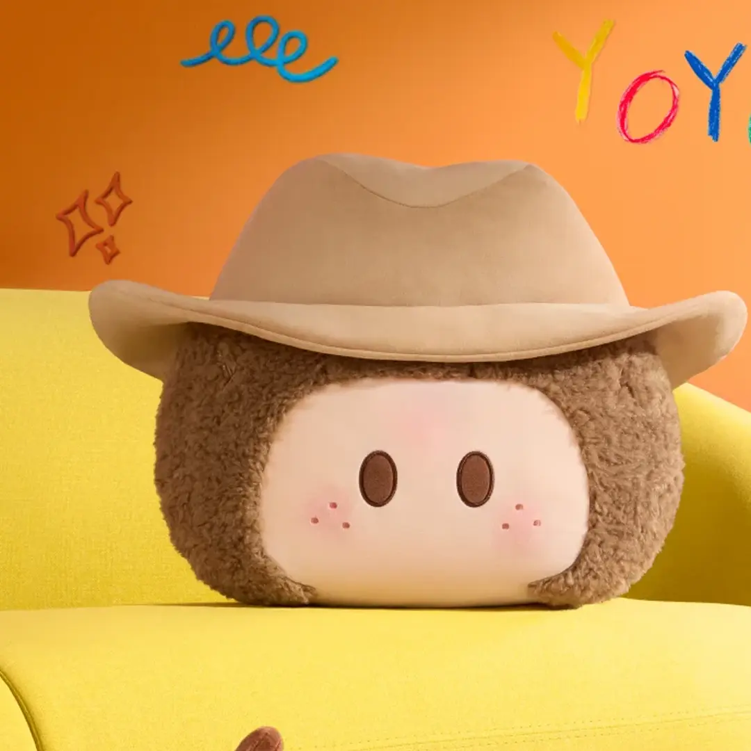 MINISO YOYO × Disney Pixar Toy Story 5 Western Cowboy Plush Pillow, Soft Stuffed Body Cushion, Cozy Decorative Pillow Gift for Kids, Home and Toy Story Fans