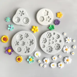 Daisy Sunflower Silicone Mold - Floral Candle & Decorating Mold with Daisy, Sunflower, Daisy Flower, Daisy Sunflower, Durable Material, Realistic Detailing, Candle Making Supplies, Clay, Soap, Clay Art, Clay Sculpture, Clay Cutters, Clay Tools