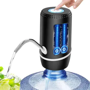 Water Pump for 5 Gallon Bottle, USB  Automatic Water Dispenser with Rechargeable , Portable Electric Drinking Water Jug Pump for Home, Kitchen, Living Room, Office, Camping - Black