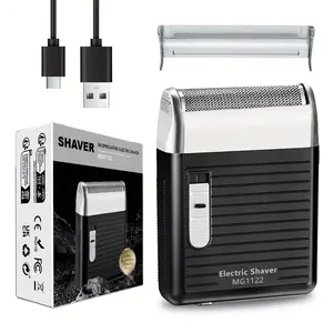 Electric Shaver, Rechargeable Cordless Design Electric Shaver with Precision Trimmer, Grooming Gift for Him Husband Dad, Cordless Portable Shaver