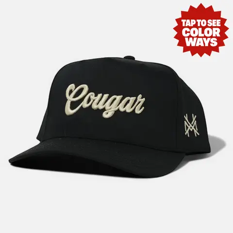Cougar MadHatter's Embroidered Snapback Adjustable (Up To A Size 8 Head) Premium Trucker Hat