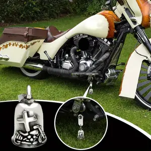 Motorcycle Guardian Bells For Bikers Ride Safe Keychain Vintage Cross Drive Safe For Bikers Riders Motorcycle Decorations