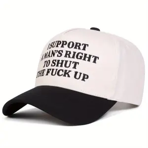 Unisex Letter Embroidered Patchwork Baseball Cap Outdoor Sport Adjustable Sunscreen Leisure Hat Spring Autumn Travel Tourism