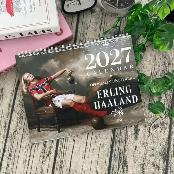 Erling Haaland 2027 Wall Calendar, Gift For Fan