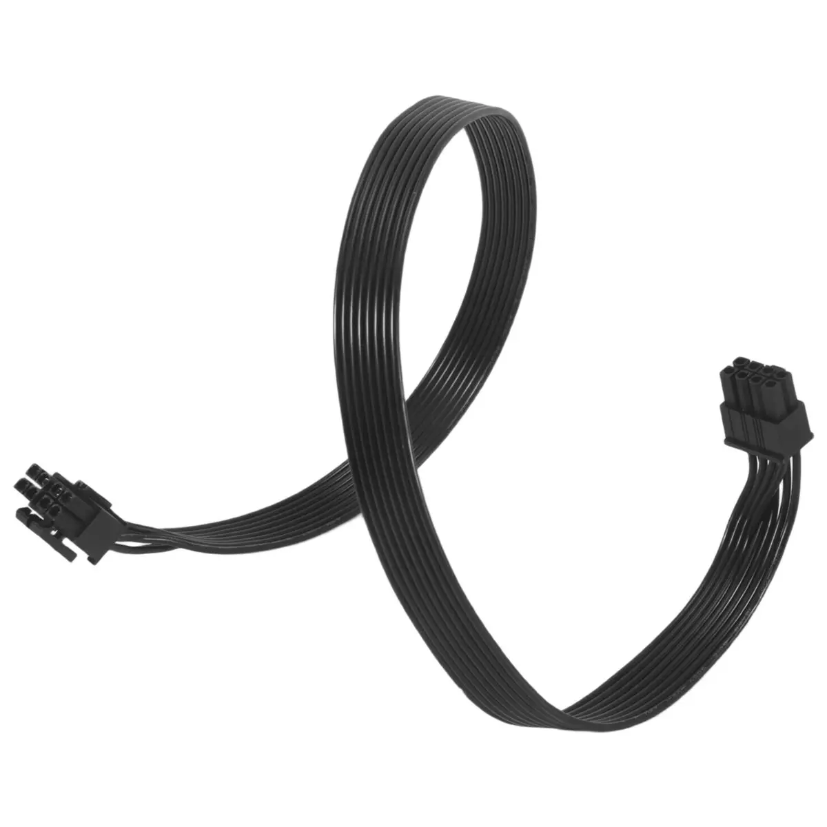 High-End Modular Power Cable, EPS-12V 8p Male to 4+4 Male CPU to Motherboard Cable, 18AWG Tinned Copper Flat Wire, 60cm Chassis Wiring for Corsair HX1000i, HX750, RM650i, SF450 Power Supplies