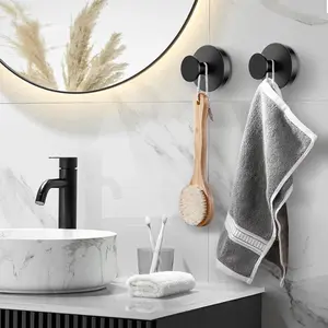 Stainless Steel Suction Cup Hooks No-Drill No-Damage Vacuum Suction Hooks Kitchen Bathroom Bedroom Essentials Clothes Hooks Towel Hooks Organiser