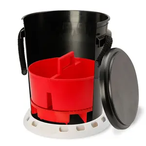 Deluxe 5 Gallon Bucket System with Seat/ Lid, Non-Slip Base, Storage Caddy and comfort rope handle.