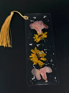 Yellow & Pink flower bookmark