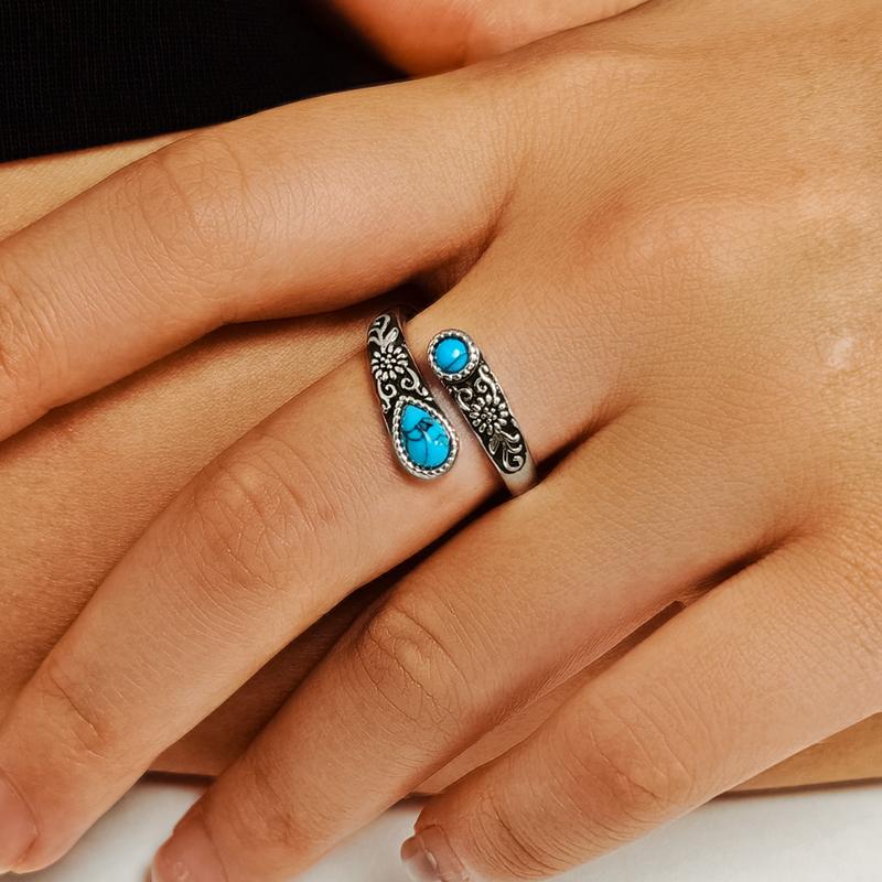 925 Sterling Silver,White Turquoise/Moonstone/Black agate Rings for Women,Adjustable Sunflower Ring Vintage Spoon Rings,Gift,Elegant Jewelry for Women 925 Sterling Silver,White Turquoise/Moonstone/Black agate Rings for Women,Adjustable Sunflower Ring Vintage Spoon Rings,Gift,Elegant Jewelry for Women
