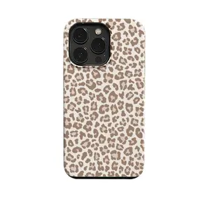 Light Leopard Phone Case for iPhone Matte Anti-Slip Shockproof Anti-Yellowing & Anti-Fading Protection Samsung Pattern Cover Smartphone Protective