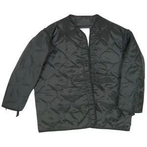 212 MAIN M65 Field Jacket Liner - Mens Modest Outerwear, Quilted Nylon Shell, Polyester Plain Long Sleeve Casual Coat, Button Closure, S-3XL Tops, Coats