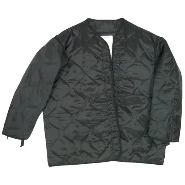212 MAIN M65 Field Jacket Liner - Mens Modest Menswear Outerwear, Quilted Nylon Shell, Polyester Plain Long-Sleeve Casual Coat, Button Closure, S-3XL Tops