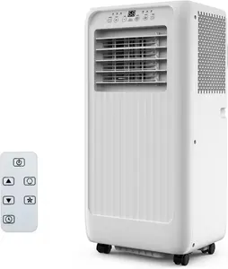 Portable Air Conditioner Energy Efficient 10000 BTU for Rooms Up to 450 Sq Ft 3 In 1 Cooling AC with Dehumidifier Quiet Sleep Mode 24 Hour Timer LED Display Remote for Bedroom Office Dorm-A