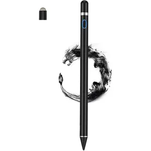 Stylus Pens Compatible for iOS&Android  Screens, iPad Pencil with Dual  Function, Fine Point Rechargeable Stylus Pen for iPad/Android//Cellphone/Tablet Pen/  2 - Black