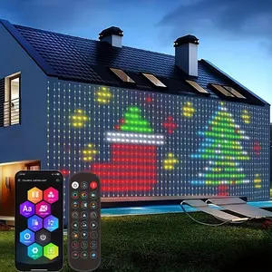 【DIY Home Background Light】Smart curtain light, APP control, holiday decoration. 1m/2m/Home background light | USB interface, supports DIY dynamic graffiti, text editing, light modes, music synchronization, and indoor string lights.