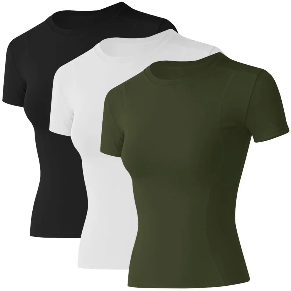 3 Pack_black&white&army Green_short Sleeve