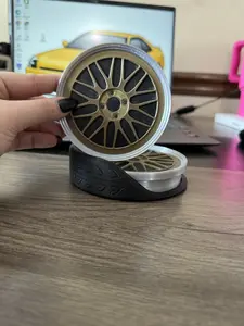 BBS RS Coasters - 4 Inch Diameter 3D Printed Plastic Coasters with Cork Backing, Lightweight Storage Base & Available in Various Colors - Set