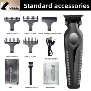 KiiKido VBT-0818 Luxury Cordless Barber Hair Clipper for Men - Professional Electric Trimmer with LED Display, Strong Motor & Multiple Guide Combs for Clean Precise Cuts