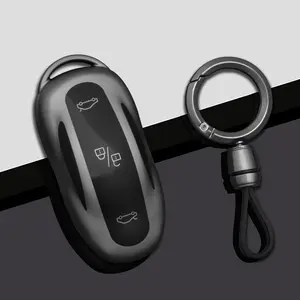 Tpu Car Key Case Cover for Tesla Model 3 S Y, Auto Remote Shell Fob Holder, Protector Keychain Accessories, Durable and Stylish Design