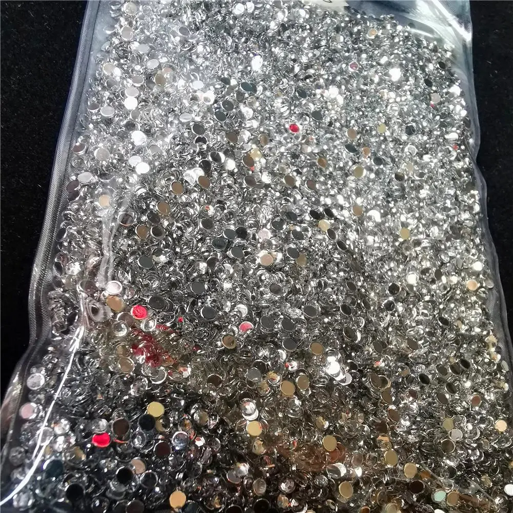 Bulk  1.5mm Crystal Flatback Strass Non  Fix Nail Art Decorations 20,000pcs Big Package for DIY Crafts