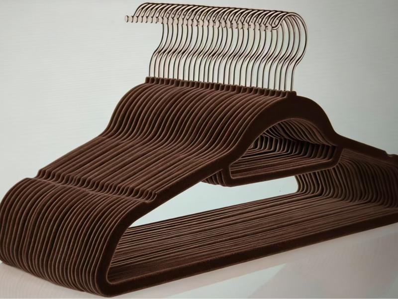 Non-Slip Flocked Velvet Hangers with Rose Gold Hooks | Seamless, Durable & Space-Saving for Closet