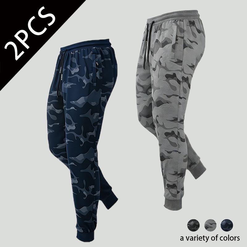 3Pcs Men's Fall Winter Camouflage Pants Casual Fashion Outdoor Hiking Sports Jogger Sweatpants