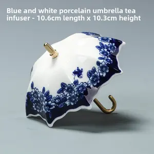 Umbrella-shaped tea filter, Kung Fu tea set accessories, ceramic coffee filter, tea-water separator, decorative item, gift