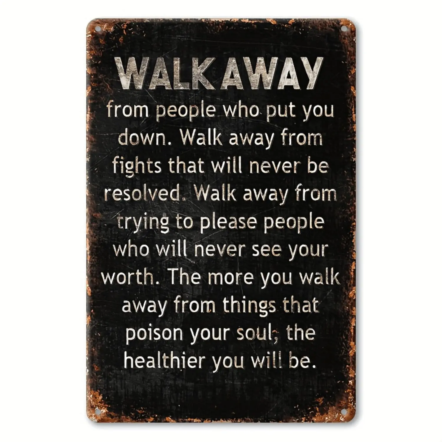 Inspirational Quotes for Ideal Outdoor Wall Decor Perfect for Verandas Garages and Houses in Country Style Artwork with 2D Flat Plane Effect
