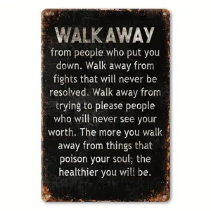 Inspirational Quotes for Ideal Outdoor Wall Decor Perfect for Verandas Garages and Houses in Country Style Artwork with 2D Flat Plane Effect