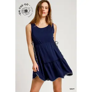 Tiered Mini Dress with Side Ties