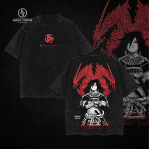 "Wake up to reality" Madara Uchiha T Shirt - Naruto Vintage Tee Washed Unisex Printed Anime Streetwear Aesthetic Naruto Merch Gift For Anime Fan, Weeaboo, Otaku