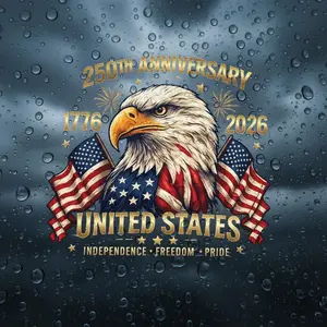 250th Anniversary United States Car Window Decal Sticker, Patriotic Eagle Car Accessories, America 1776–2026 Decor Independence Day USA Gift