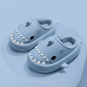 Unisex WInter Cartoon Cozy Shark Slippers