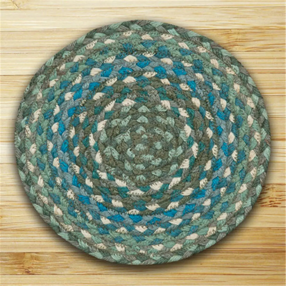 Earth Rugs 00-419 10x15 in Miniature Swatch - Sage-Ivory and Settlers Blue Decorative Rug for Equestrian Sports, Outdoor Leisure Household Use, Household Decorative Rug