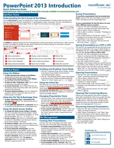 PowerPoint 2013 Introductory Quick Reference Guide