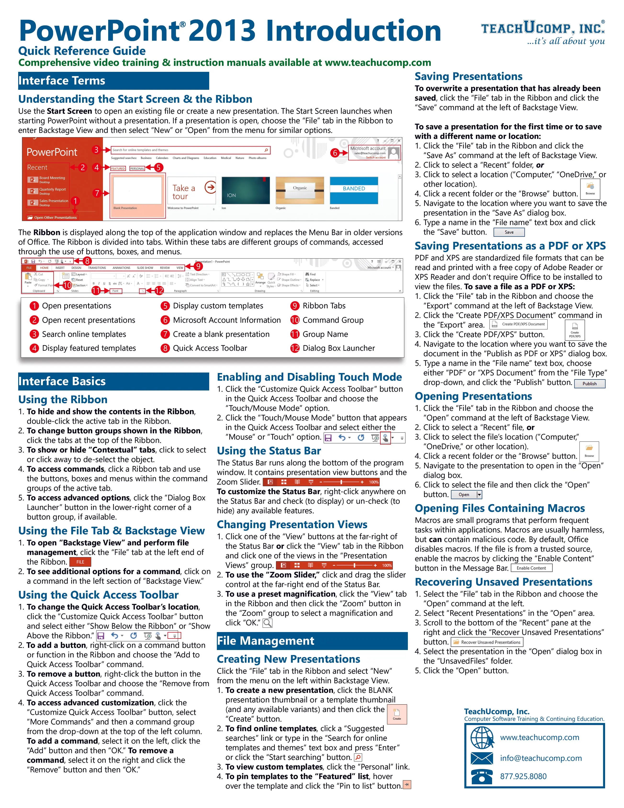 PowerPoint 2013 Introductory Quick Reference Guide - TikTok Shop
