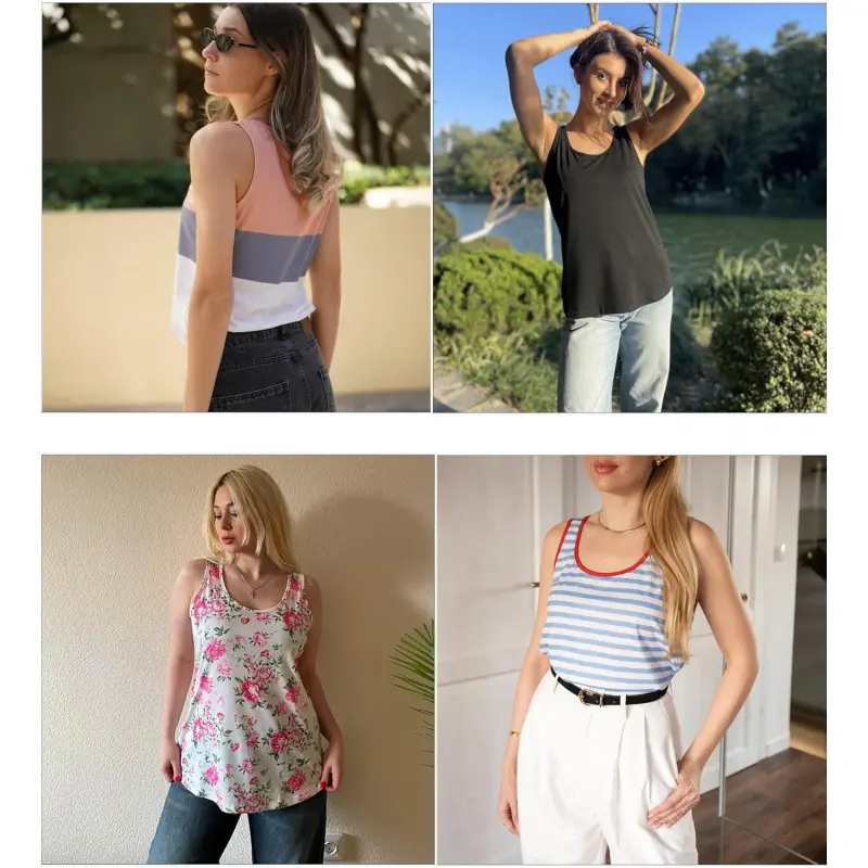 Womens Tank Tops Flowy Loose Fit Scoop Neck Casual Summer Tops Curvy Hem Womens Tank Tops Flowy Loose Fit Scoop Neck Casual Summer Tops Curvy Hem