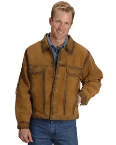 Kobler Leather Men's Rusty Suede Jacket - Rusty Acorn