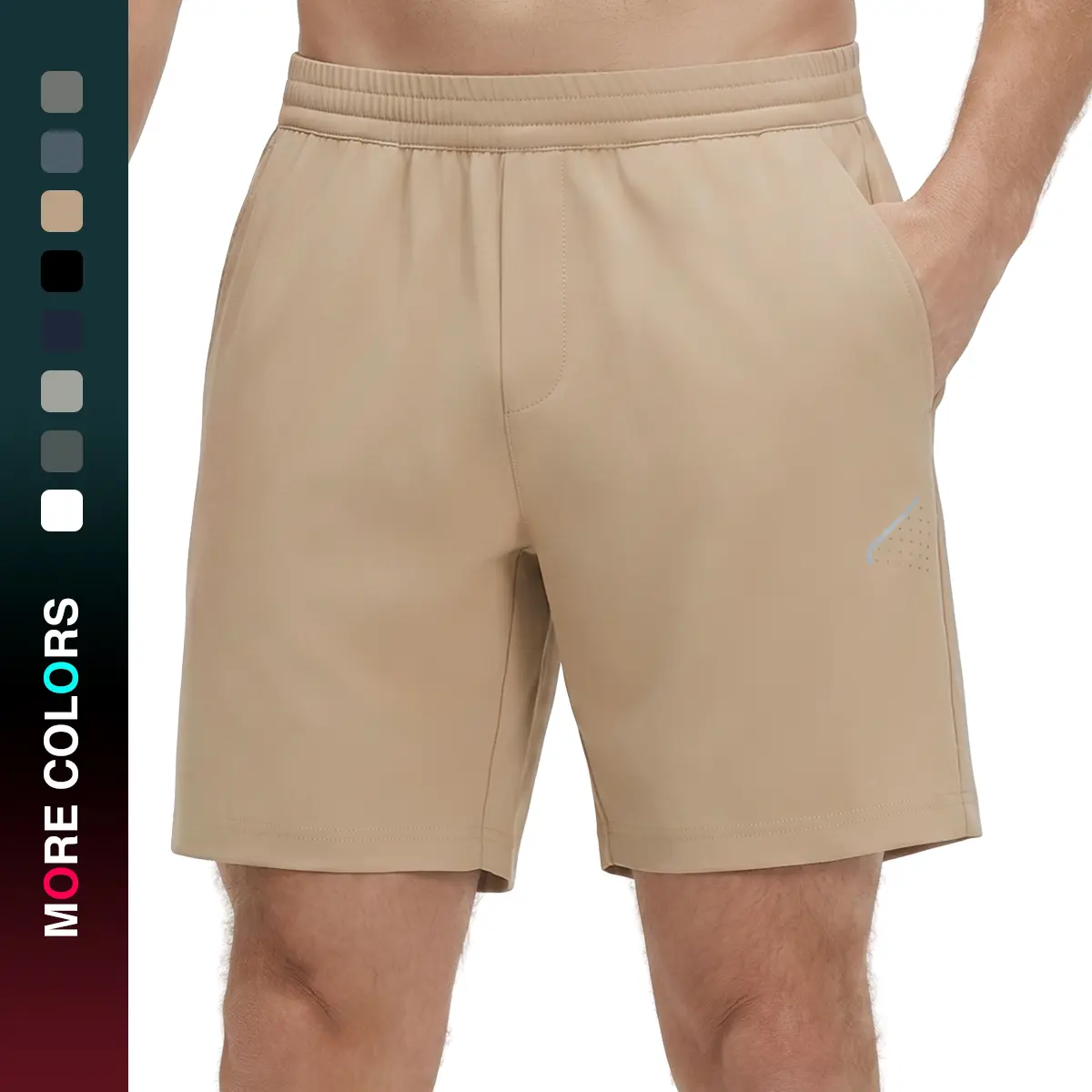 MAELREG Men's Athletic Golf Shorts - 7" Inseam, Superion Softness 4-Way Stretch, Medium Weight Breathable Moisture Wicking UPF50+ Quick Dry Hybrid Shorts for Gym Running & Casual