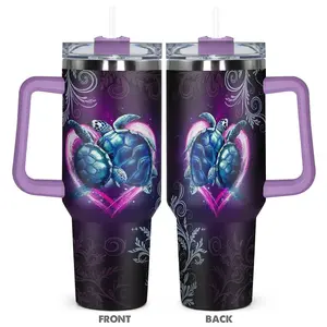 Sea Turtle Pattern Tumbler, 40oz Stainless Steel Water Bottle, Insulated and Durable, Gift for Any Occasion, Drinkware