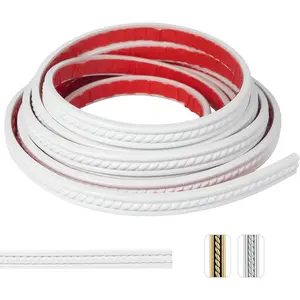 0.8" x16.4FT White Peel and Stick Crown Molding - Self Adhesive Flexible Wall Trim for Mirror Frames, Cabinet, Tile & Ceiling Decor
