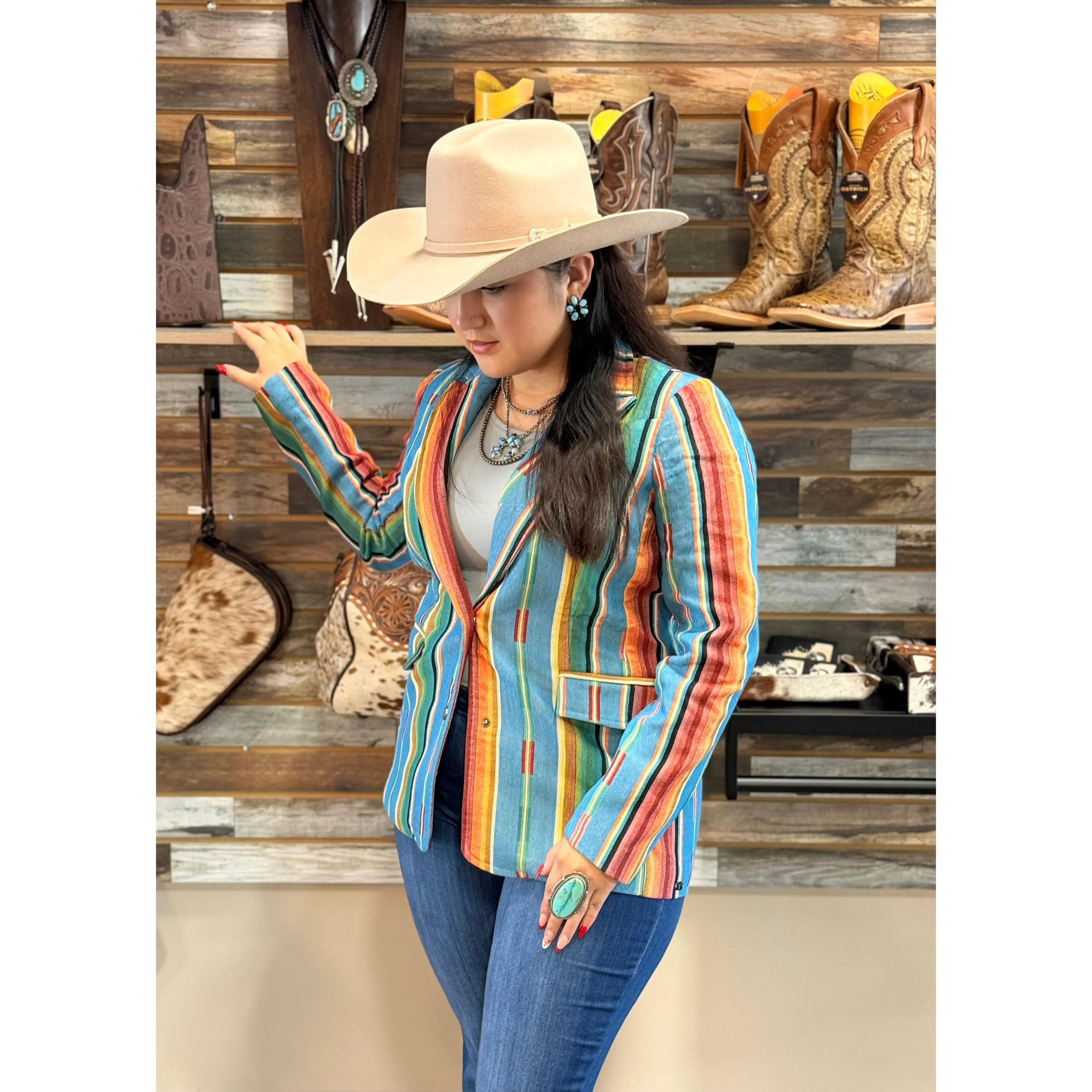 Serape Button Down Blazer Serape Button Down Blazer