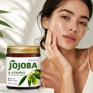 SOOKDRAD Jojoba & Vitamin E Moisturizing Cream - Intensive Mild Face & Body Cream, Hydrating Skin Repair Daily Moisturizer, Lightweight Non-Greasy for All Skin Types