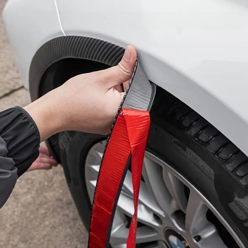 Sleek Carbon Fiber Pattern Car Wheel Arch Guard for Collision Protection & Cosmetic Enhancement, Custom Fit Accessory for Cars, Trucks & Sedans, Car Accessories