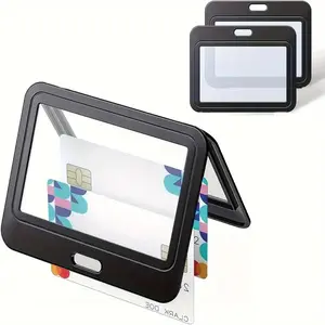Durable Card and ID Holder for Office, School Ids, Credit Cards, Key Access and Licenses, Double-Sided Plastic ID Protection