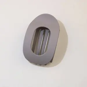 Oval Flat Hair Clip for Women, Strong Grip MATTE GRAY PURPLE