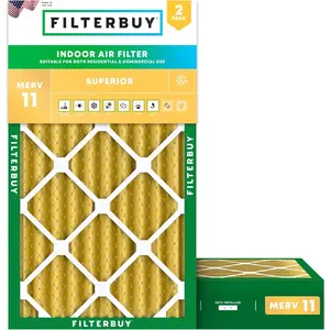 Filterbuy 18x36x4 Air Filter (2-Pack), Pleated MERV 11 Allergen Defense HVAC AC Furnace Air Filters (Actual Size: 17.50 x 35.50 x 3.75 Inches)